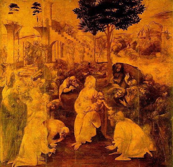 LEONARDO da Vinci The Adoration of the Magi Germany oil painting art